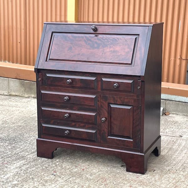 北海道民芸家具 ライティングビューロー デスク チェスト 学習机