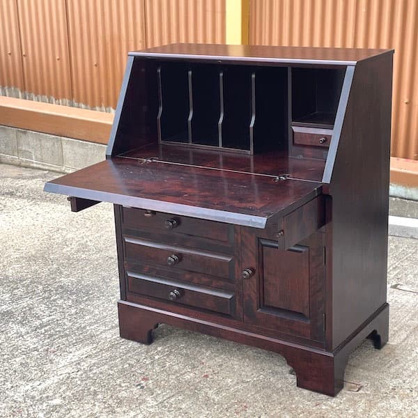北海道民芸家具 ライティングビューロー デスク チェスト 学習机