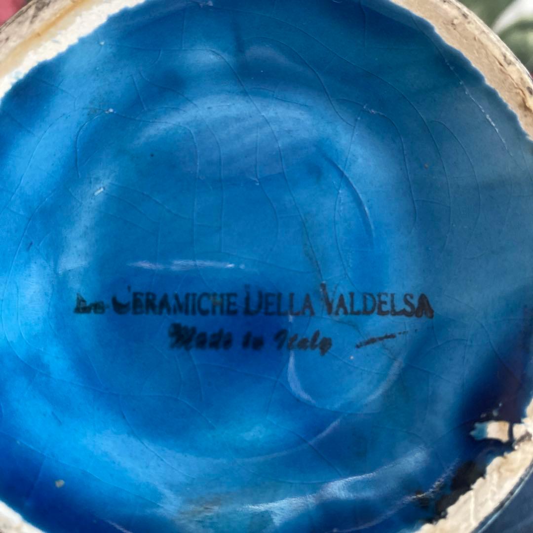 花瓶 - 陶器 - 刻み込み装飾 -リミニブルー - ターコイズ - イタリア