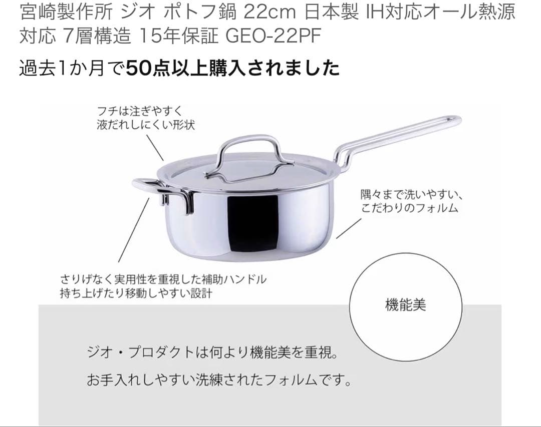 宮崎製作所 ジオ ポトフ鍋 22cm