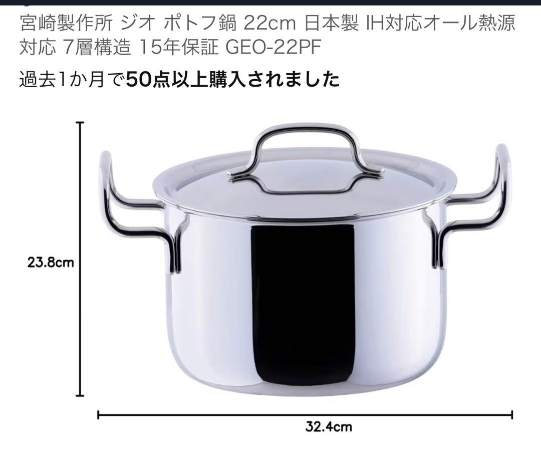 宮崎製作所 ジオ ポトフ鍋 22cm