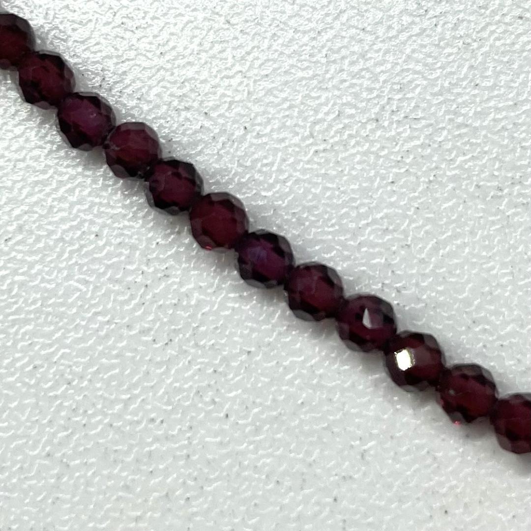 Tar Tar　2way ネックレス　グラスコード　ガーネット　天然石