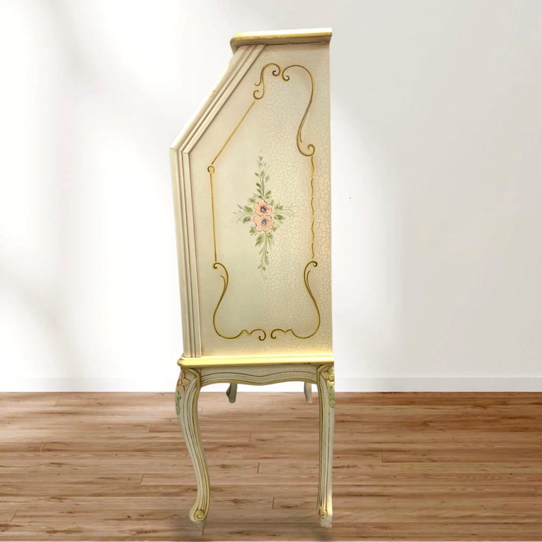 ロココ様式 猫脚 ライティングビューロー　エレガントな花　26ソ131