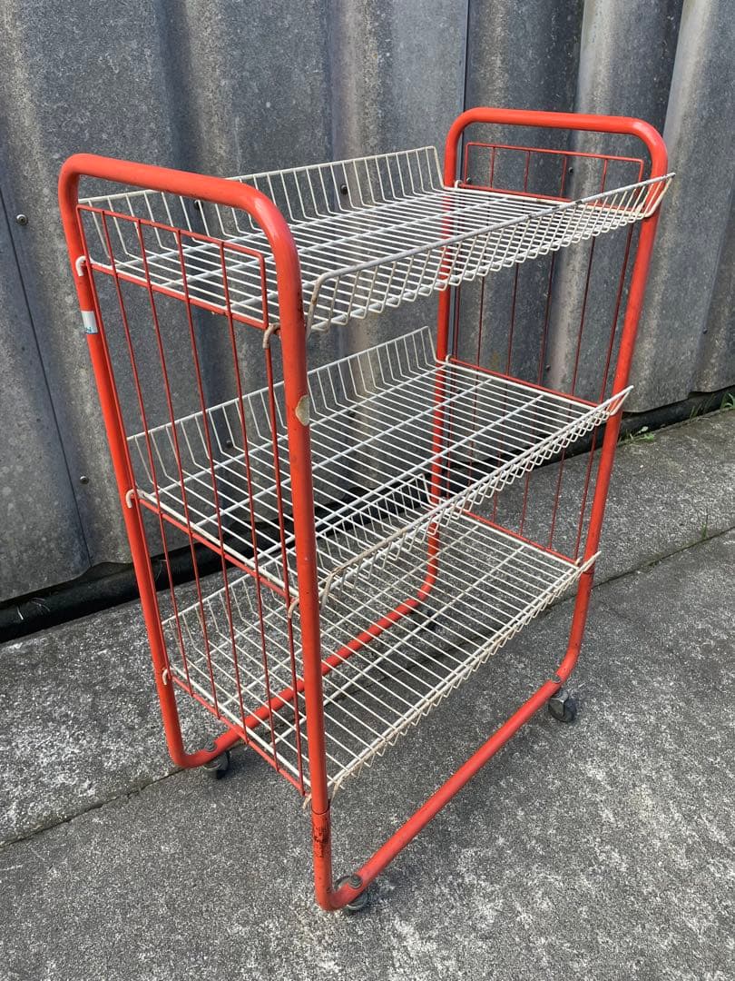 ビンテージ/レトロ/スチールラック/ワイヤーラック/ラック/陳列棚/店舗什器