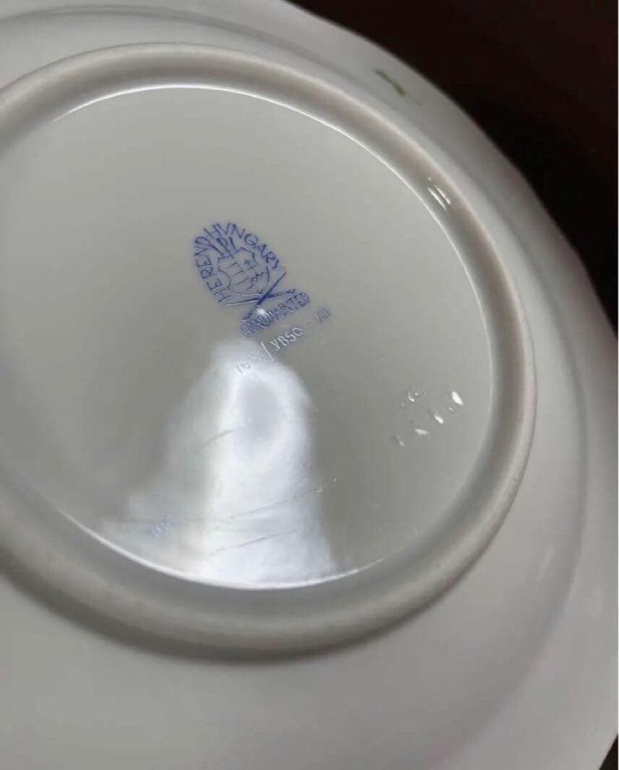 HERENDヘレンドザクセンフラワーグリーンスケールデザートプレートレア