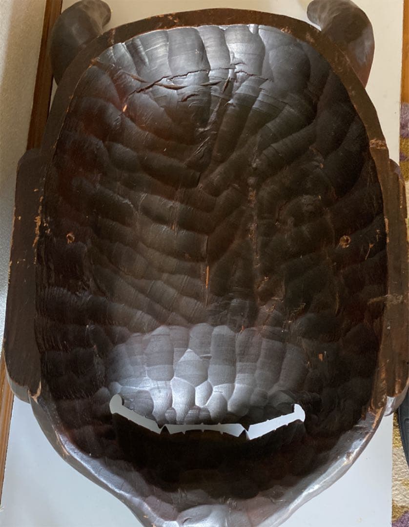 一本木から作った鬼の壁掛け！！