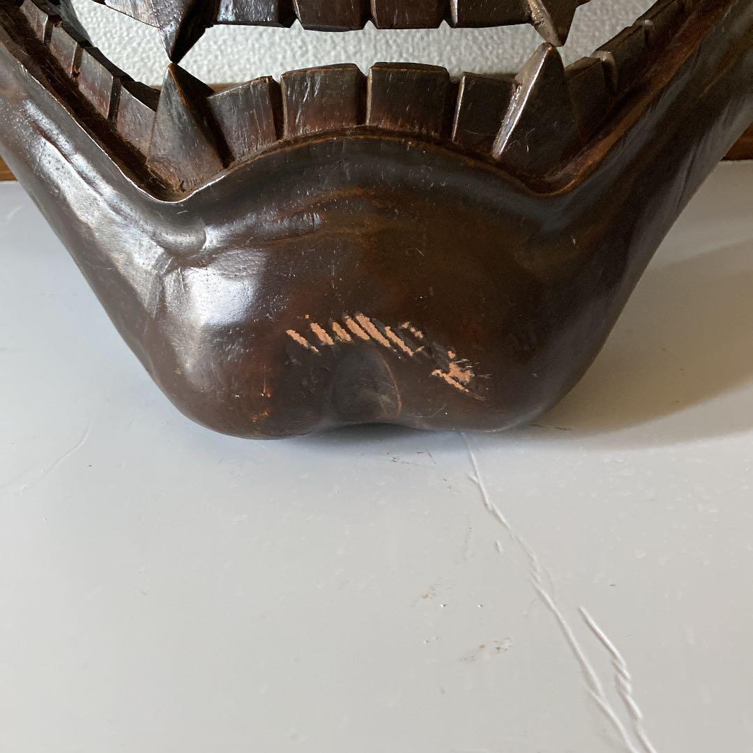 一本木から作った鬼の壁掛け！！