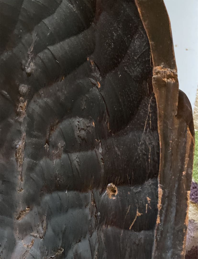 一本木から作った鬼の壁掛け！！