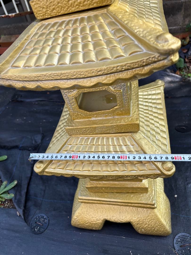 金色 三重塔風 置物 約９５cm