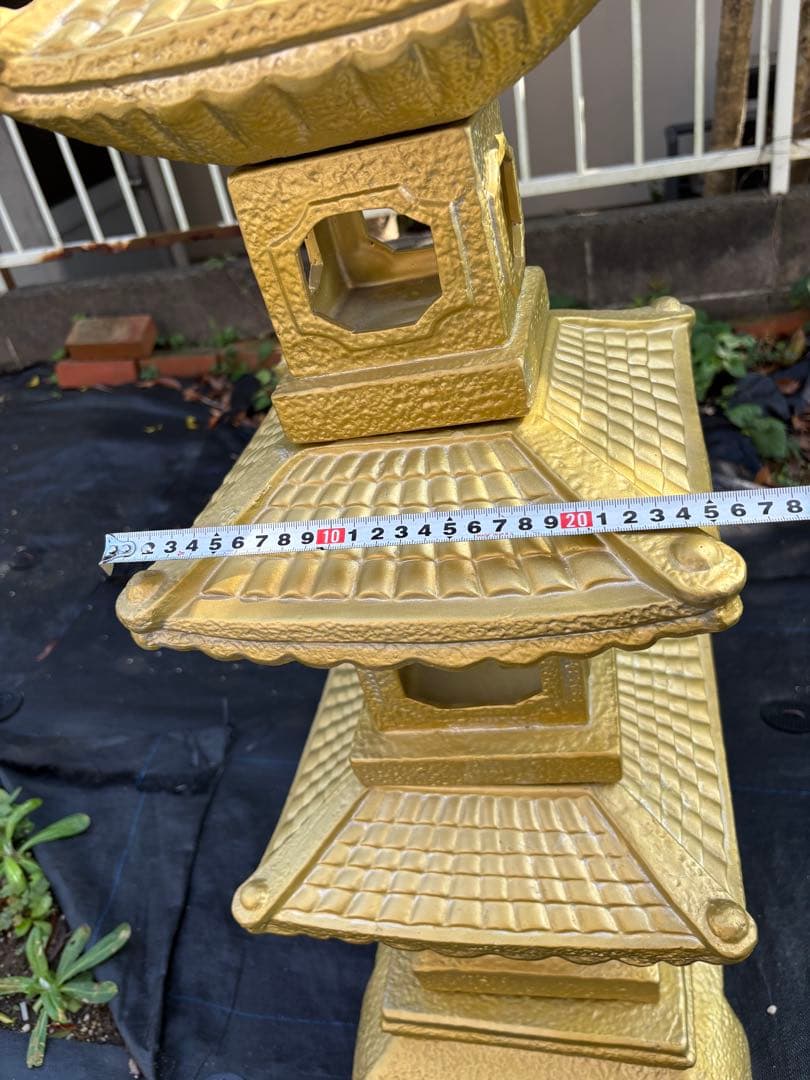 金色 三重塔風 置物 約９５cm