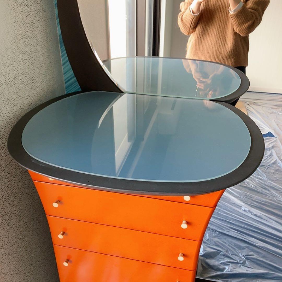 ショップにも！ヴィンテージ家具 ミラー＆チェスト ドレッサー 大きな鏡 姿見