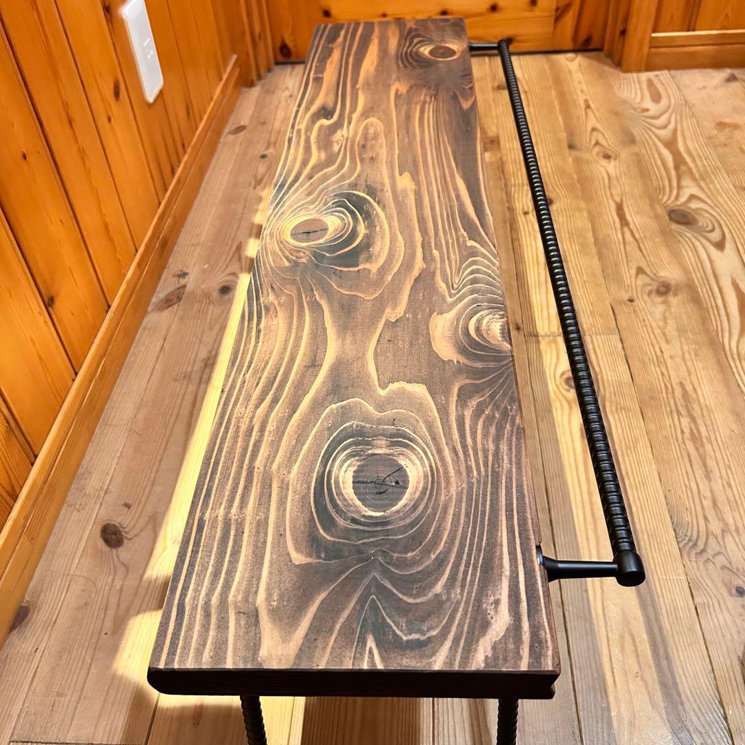 No.9 ソロテーブルロング ハンガー付　ディスプレイ棚