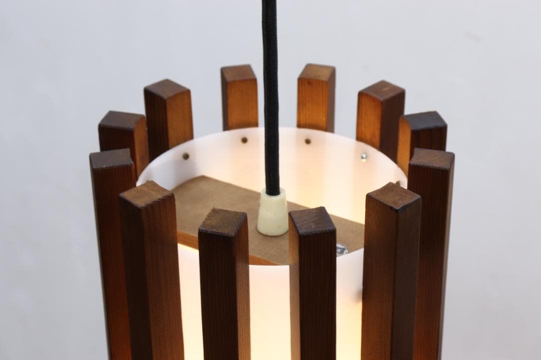 ヴィンテージ yamagiwa ヤマギワ ペンダントライト ランプ 照明 無垢材