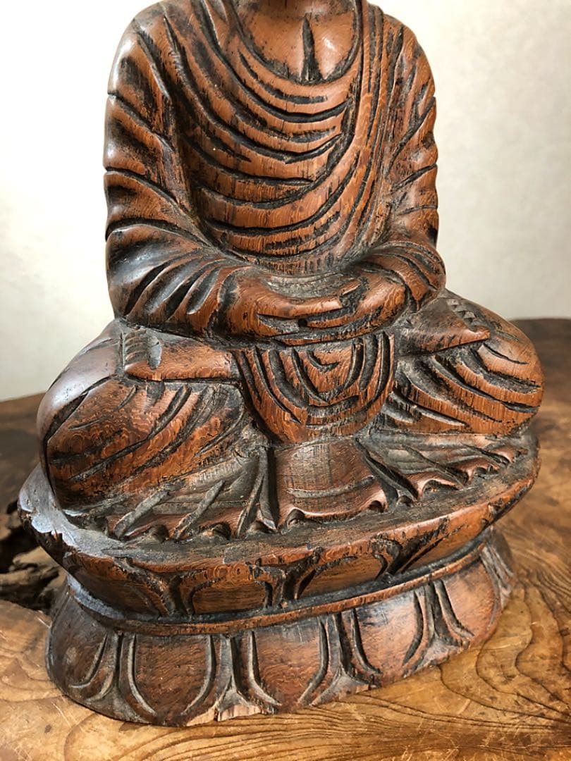 中国仏教美術 古木 細密彫り 仏像