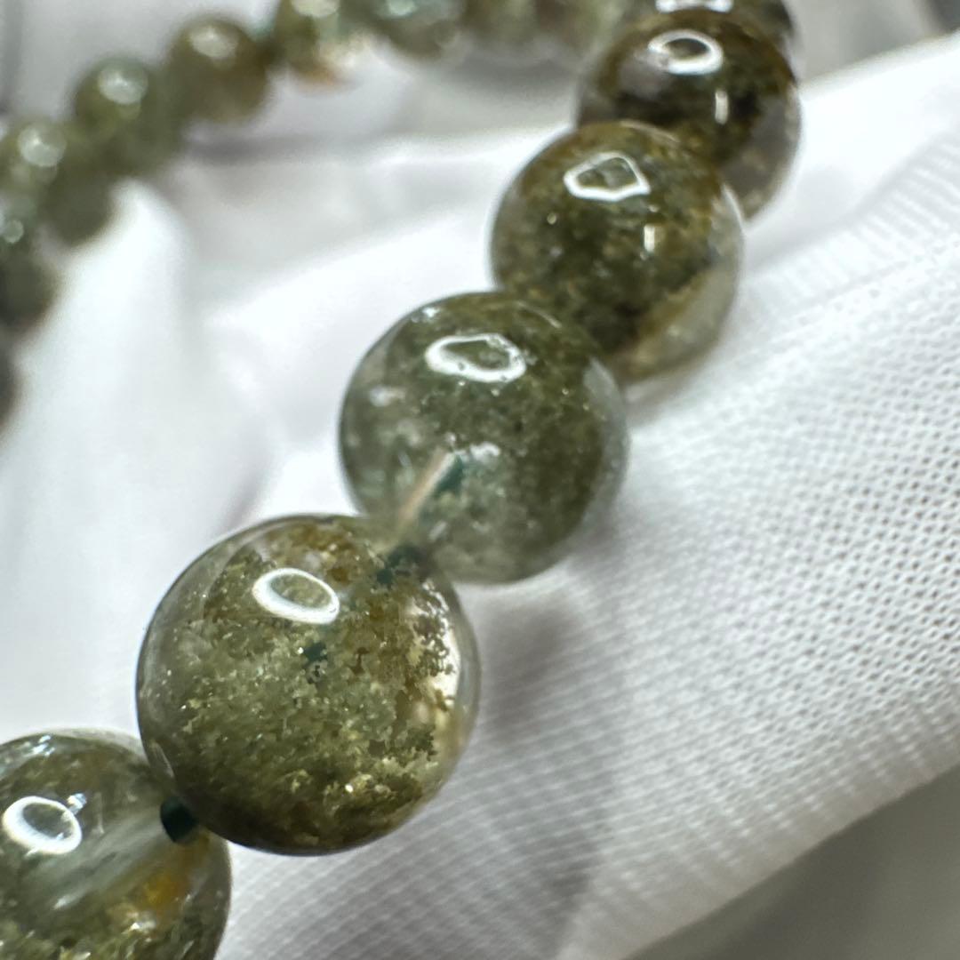 【透明感抜群】癒しのグリーンガーデンクォーツ ブレスレット 8.8mm