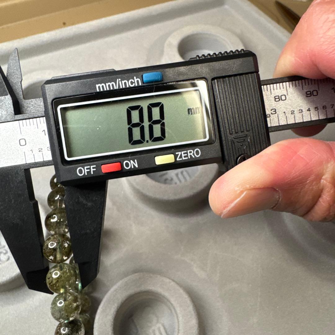 【透明感抜群】癒しのグリーンガーデンクォーツ ブレスレット 8.8mm