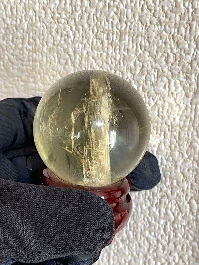 ブラジル産　超稀少 青光　シリトン丸玉　ボール　45mm