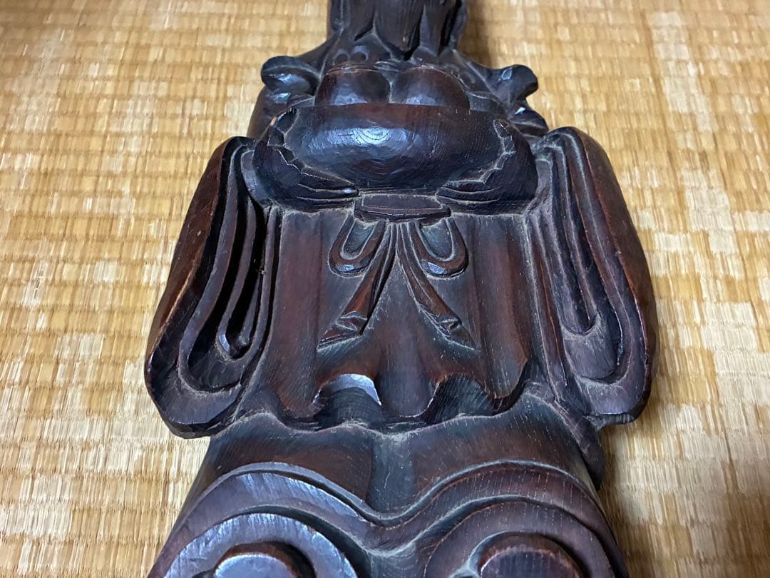 木製 彫刻 中国？ 人物像 約44㎝ 唐物