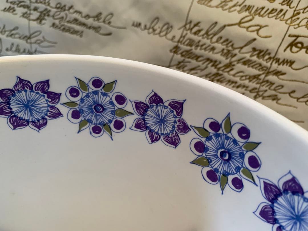 北欧ビンテージ　figgjo フィッギオ　Lotte柄の大きな可愛いボール美品！