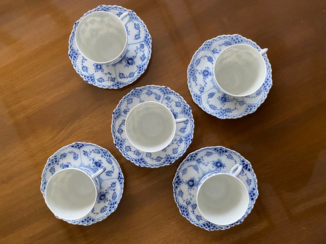 Saleロイヤルコペンハーゲンブルーフルーテッドフルレースc&s5客