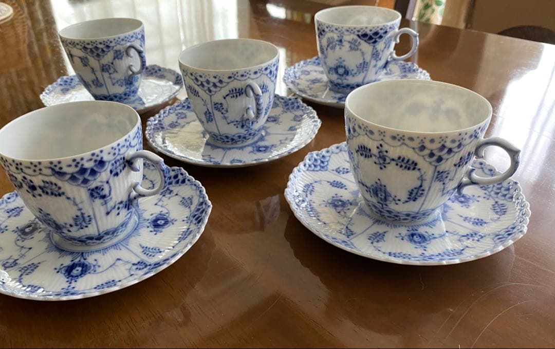 Saleロイヤルコペンハーゲンブルーフルーテッドフルレースc&s5客