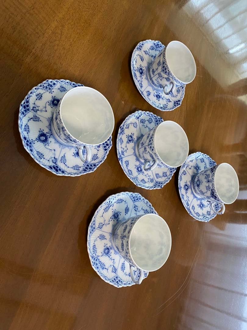 Saleロイヤルコペンハーゲンブルーフルーテッドフルレースc&s5客