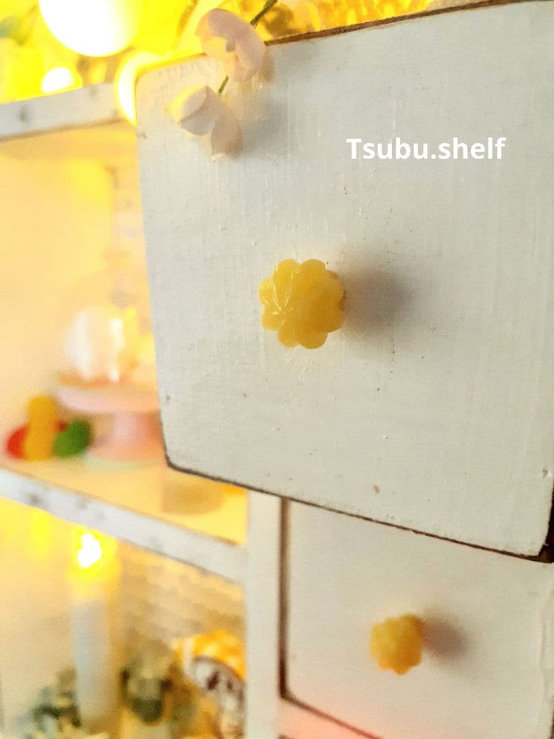 アンティーク・ヴィンテージ調　シャビー　ウォールシェルフ　ドロワー