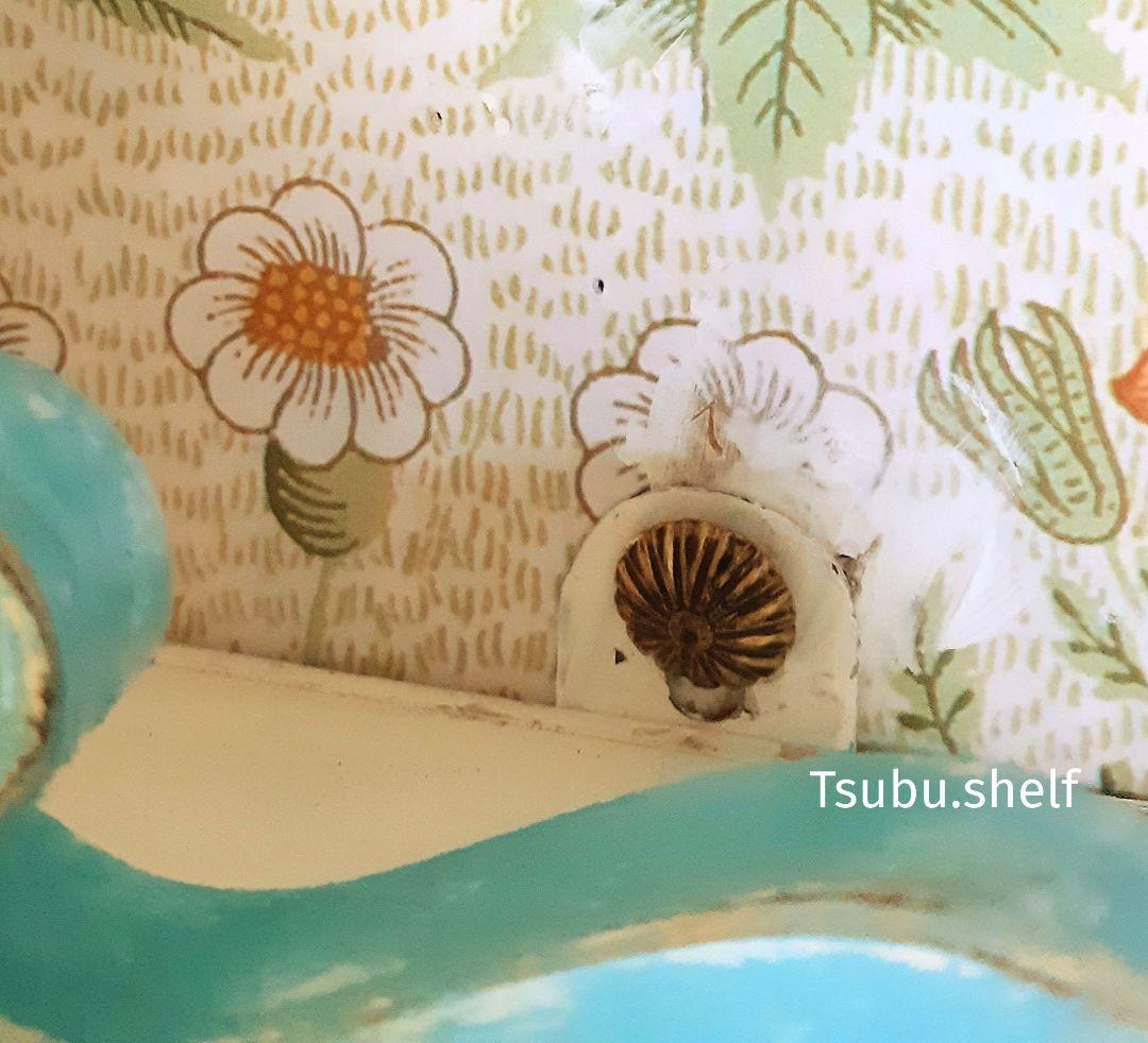 アンティーク・ヴィンテージ調　シャビー　ウォールシェルフ　ドロワー