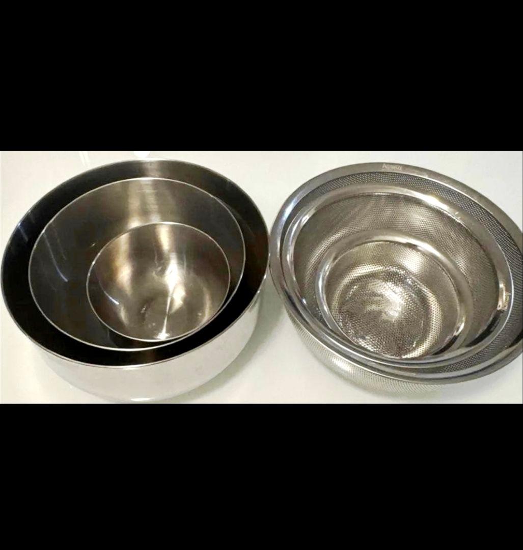 アムウェイ ミキシングボウル と コランダー(ざる)セット@Amway