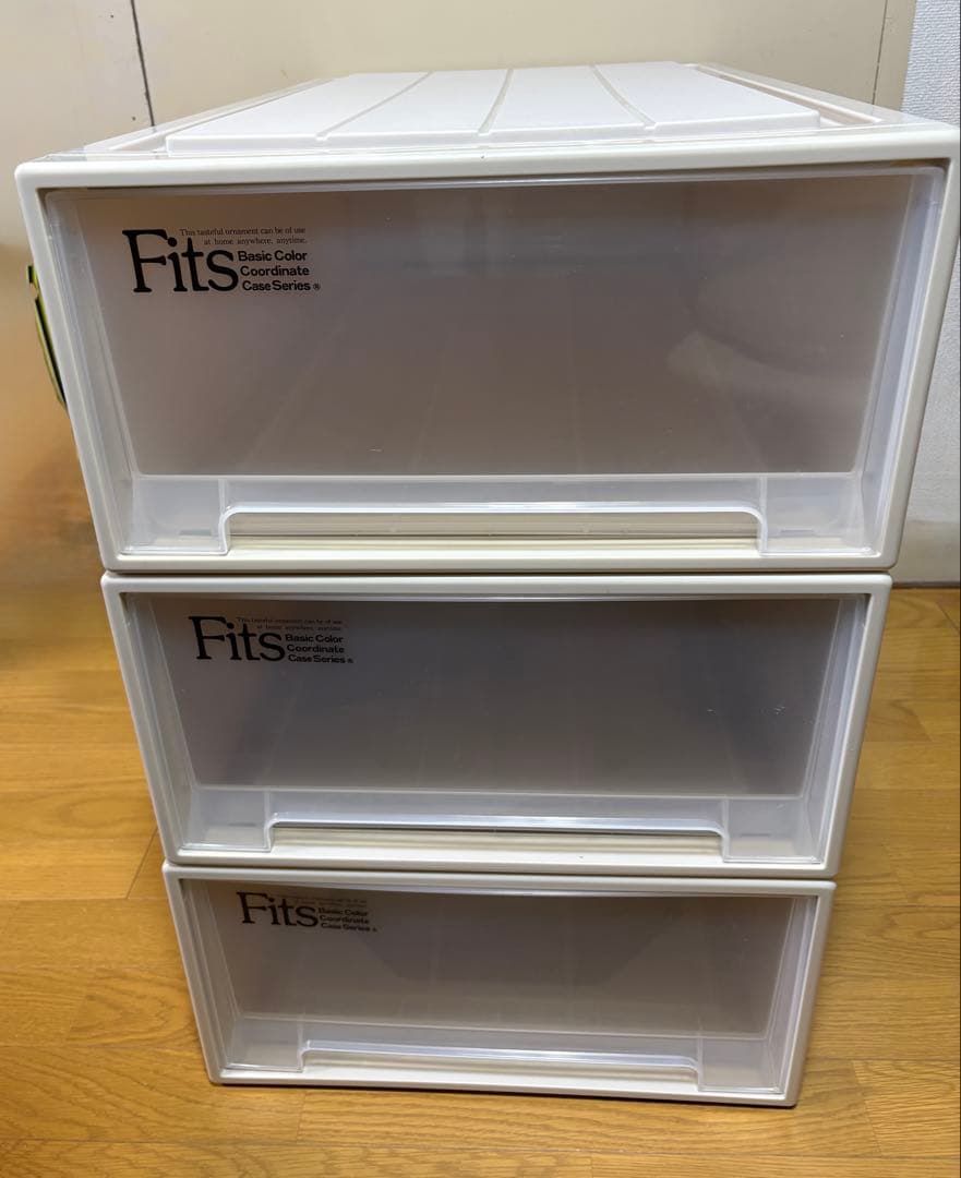 Fits 衣装ケース 幅44cm 奥行74cm 高さ23cm 日本製　3個セット