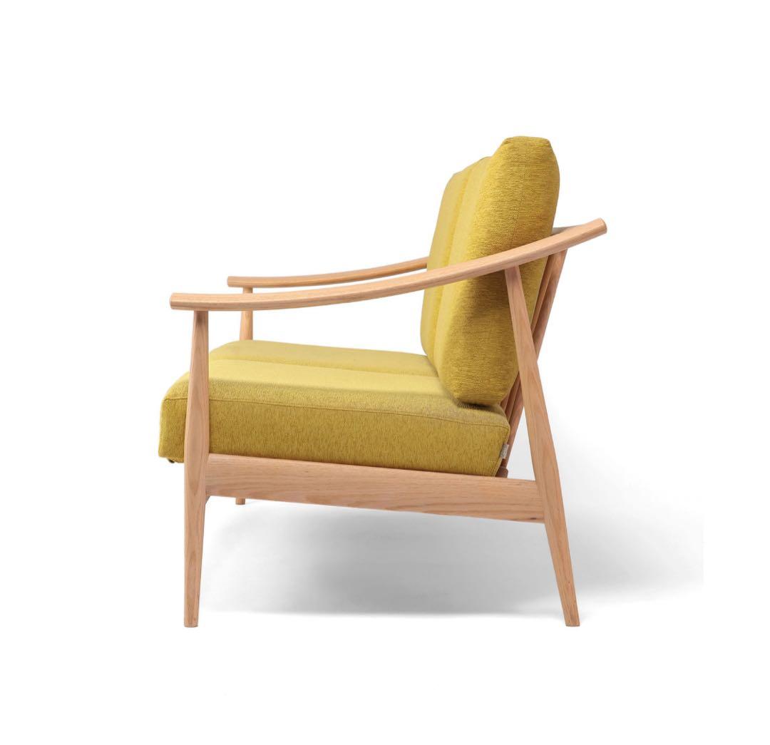 日進木工×TWO-ONE STYLE　3人掛けソファ『ブランカ』