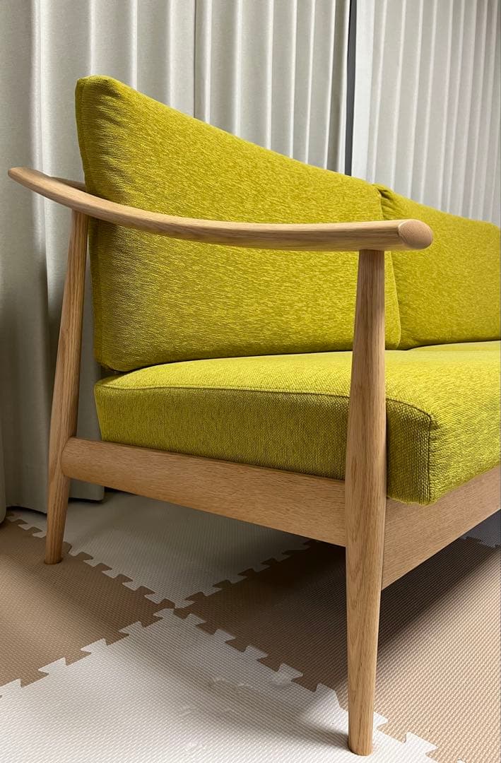 日進木工×TWO-ONE STYLE　3人掛けソファ『ブランカ』