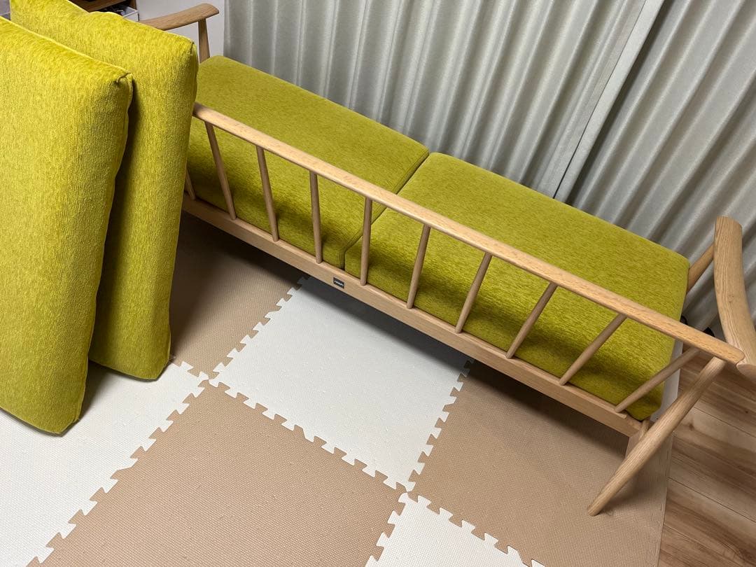 日進木工×TWO-ONE STYLE　3人掛けソファ『ブランカ』