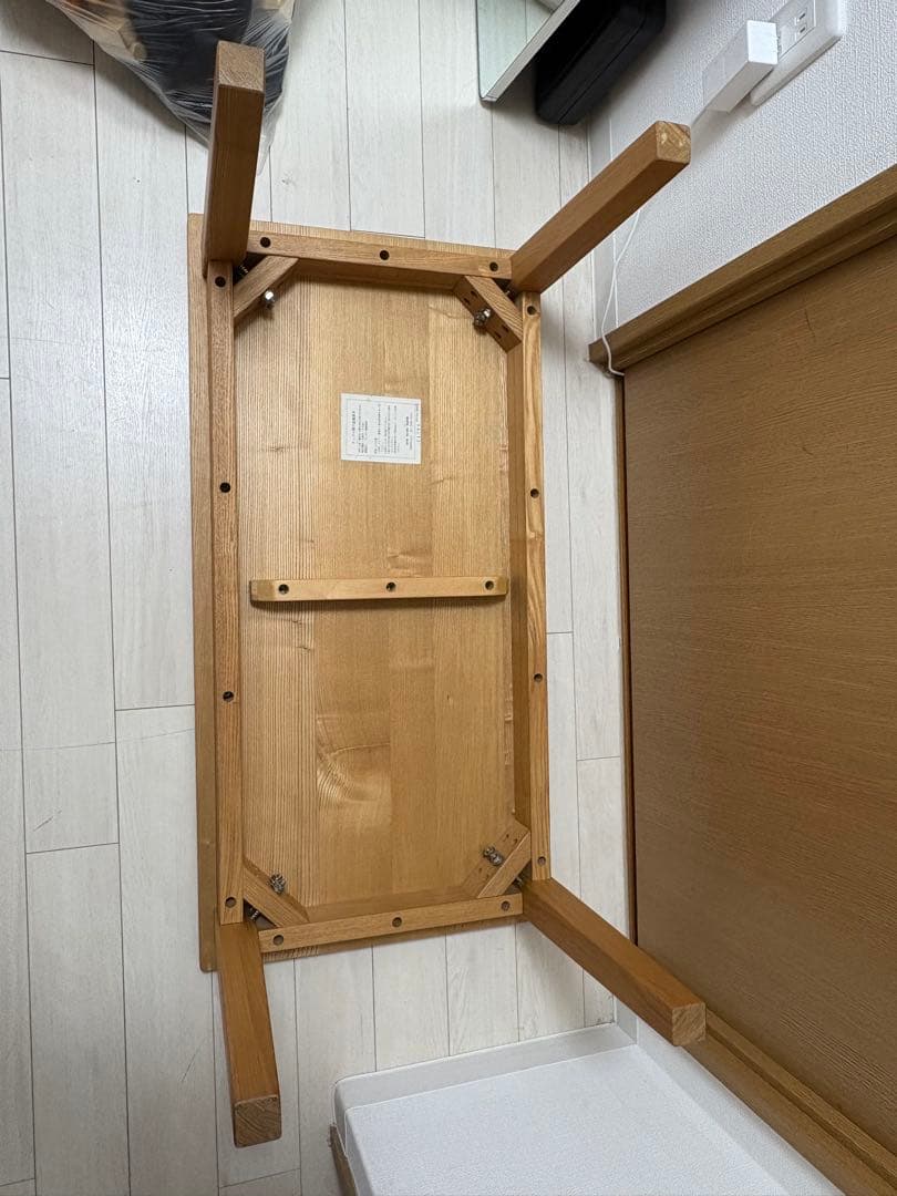 MUJI 無印良品 タモ材 木製ローテーブル