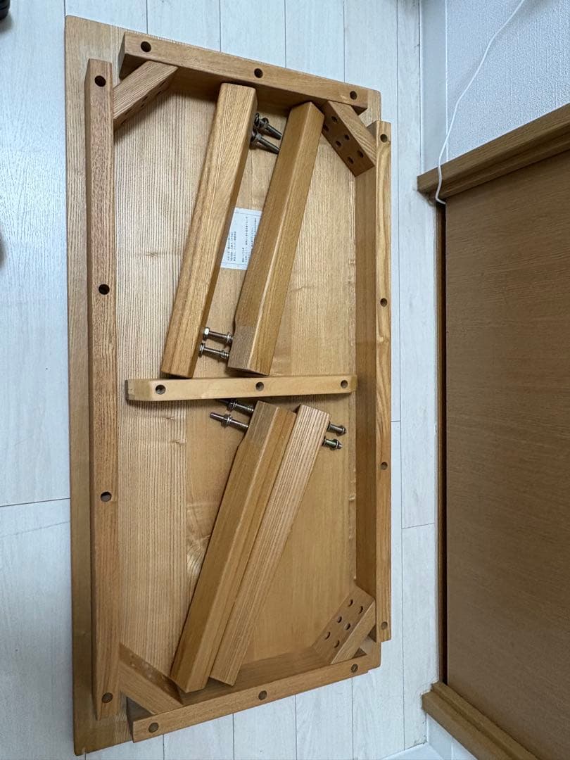 MUJI 無印良品 タモ材 木製ローテーブル