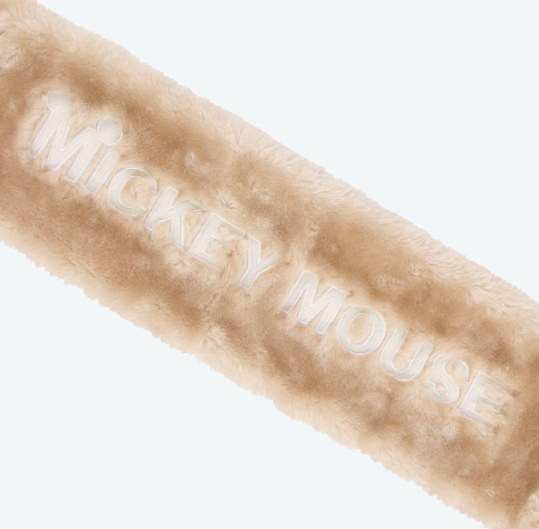 ディズニーマフラーフード付きファンキャップ ミッキー ベージュ