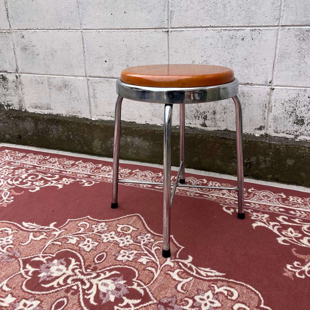 ビンテージ品 古家具◼︎チトセ 丸椅子 ラウンドスツール A