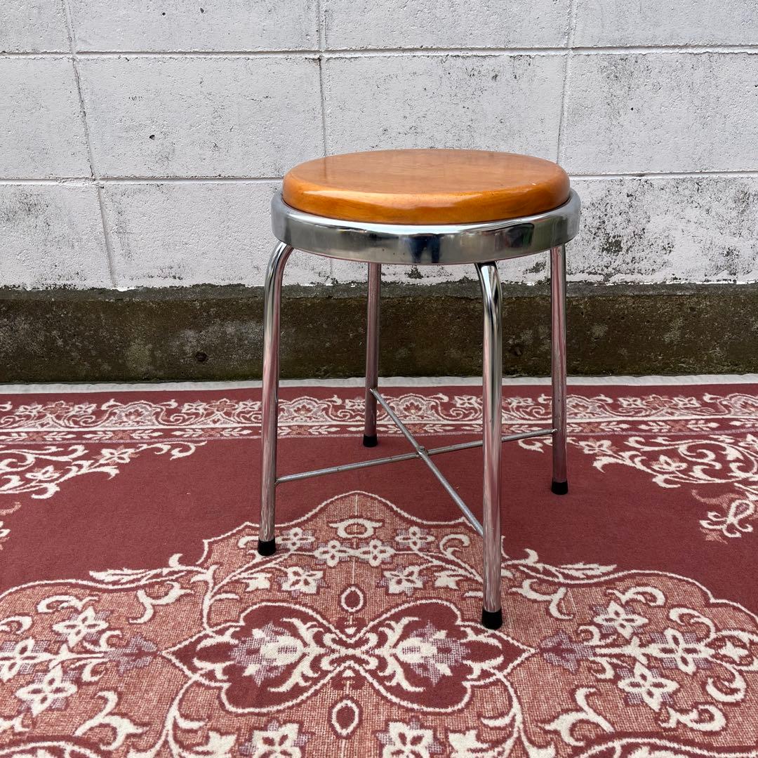 ビンテージ品 古家具◼︎チトセ 丸椅子 ラウンドスツール A