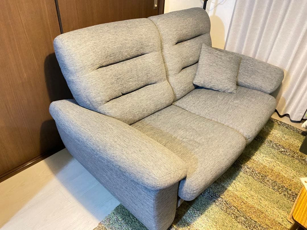 ニトリ　2人掛けソファ 布張りタイプ