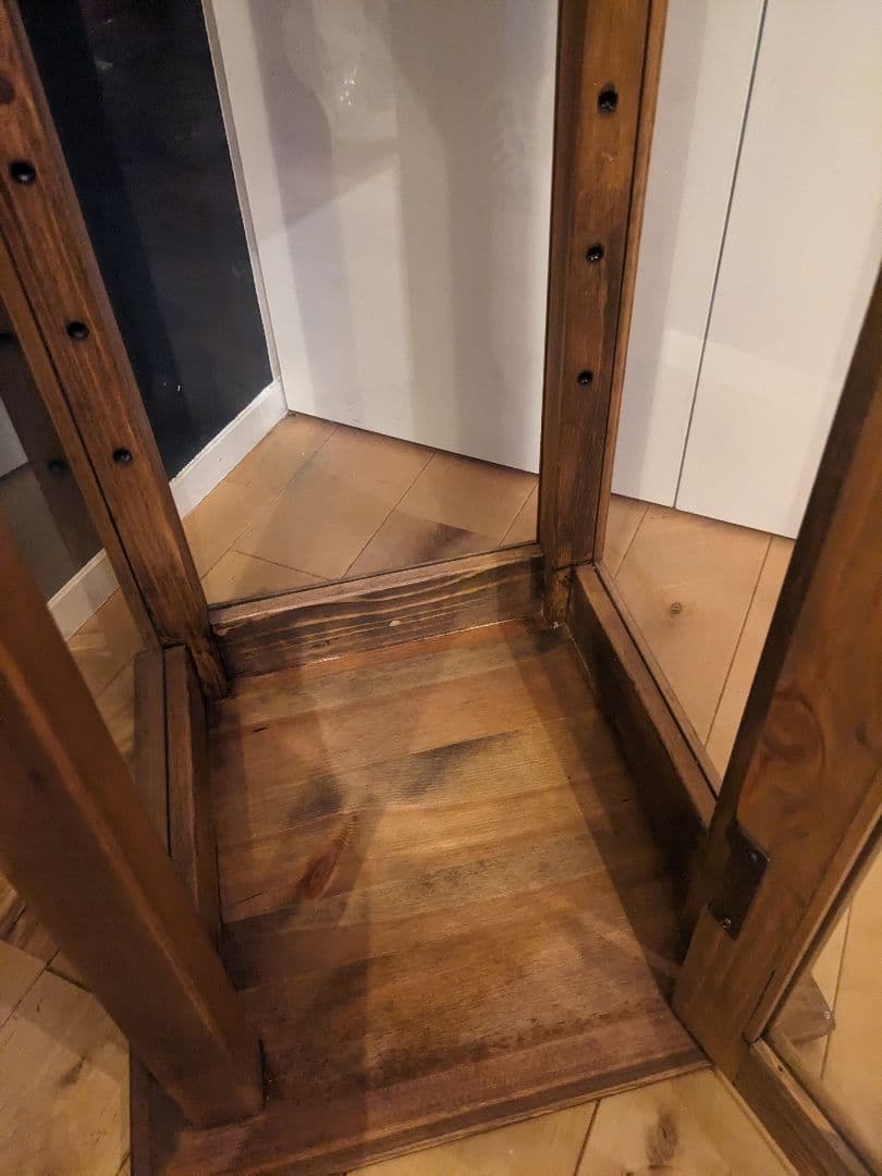 ☆直接引き取りのみ アンファン コレクションケース 木製 キュリオ