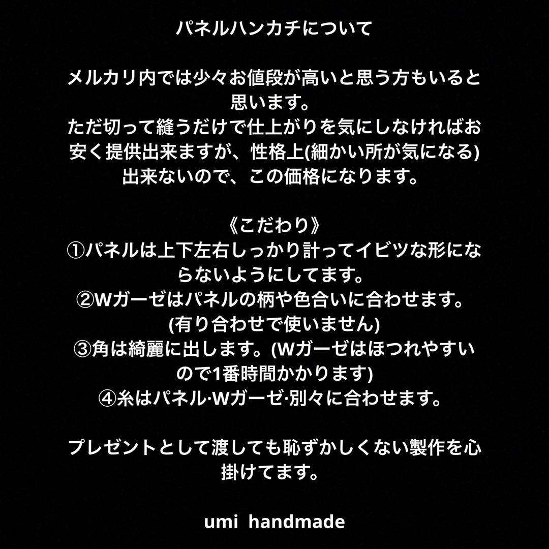 ハンカチ‹レアパネル·レディ›‹Wガーゼ›‹ハンドメイド› - メルカリ