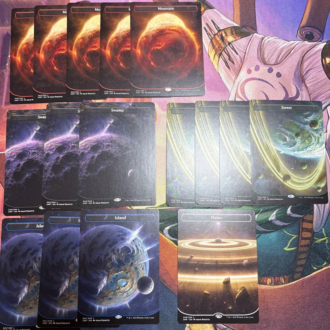 Unfinity基本土地ギャラクシーfoil・通常foilセット Unfinity基本土地