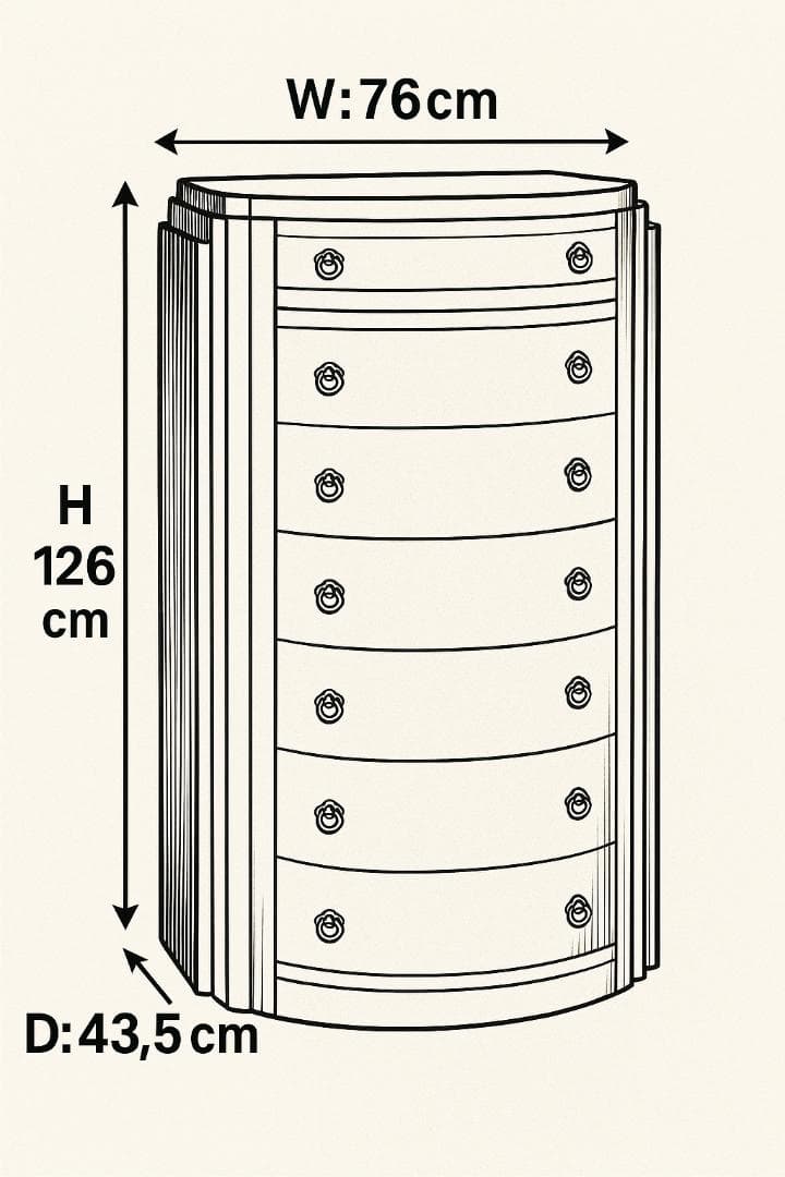 7段チェスト 引出 収納 箪笥 PICO MUEBLES 212-050 - メルカリ