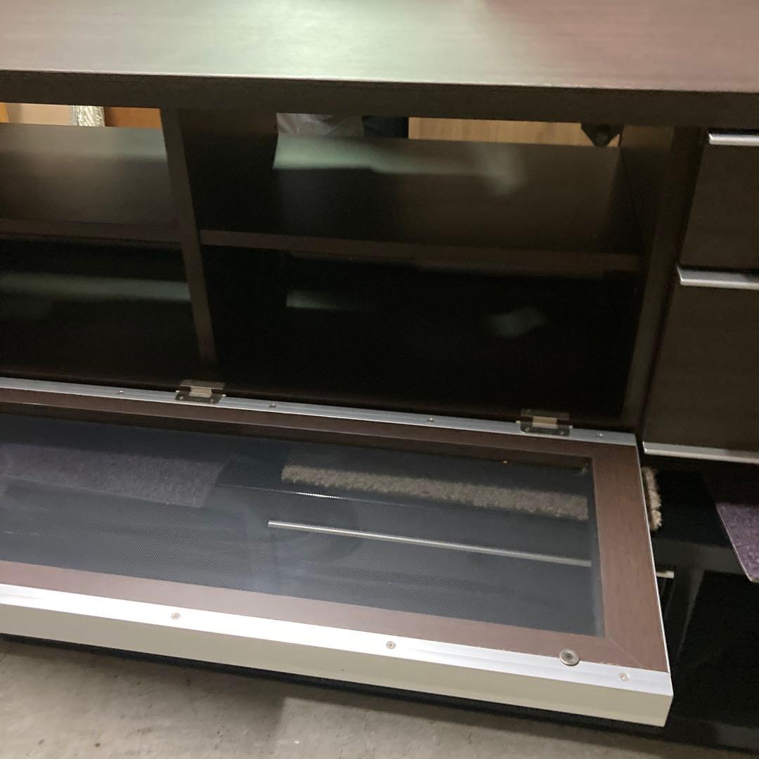 未使用　ダークブラウンテレビ台 シギヤマ家具　ガラス扉付　展示品　幅約150cm