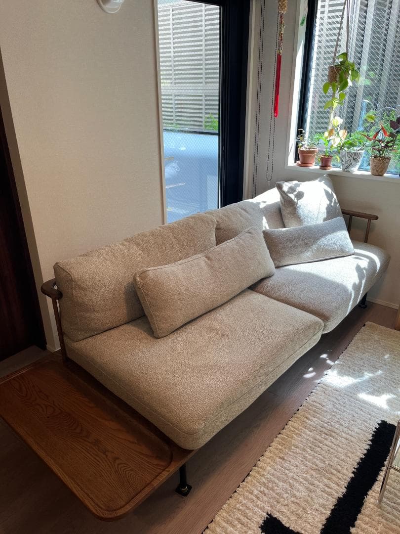 NOR/ノル フーバ 3人掛けソファ 棚付 鉄脚 HOOVER SOFA 美品