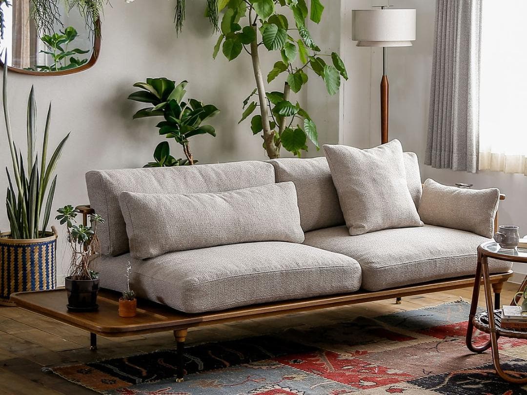 NOR/ノル フーバ 3人掛けソファ 棚付 鉄脚 HOOVER SOFA 美品