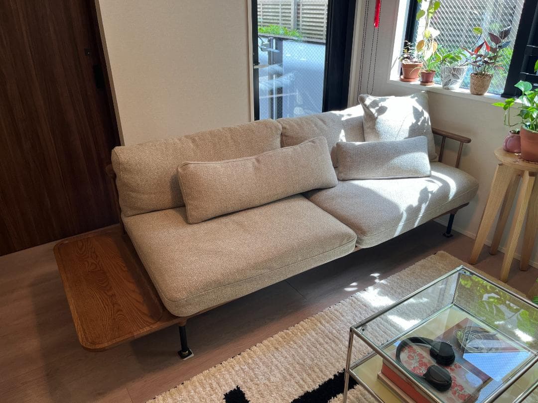 NOR/ノル フーバ 3人掛けソファ 棚付 鉄脚 HOOVER SOFA 美品