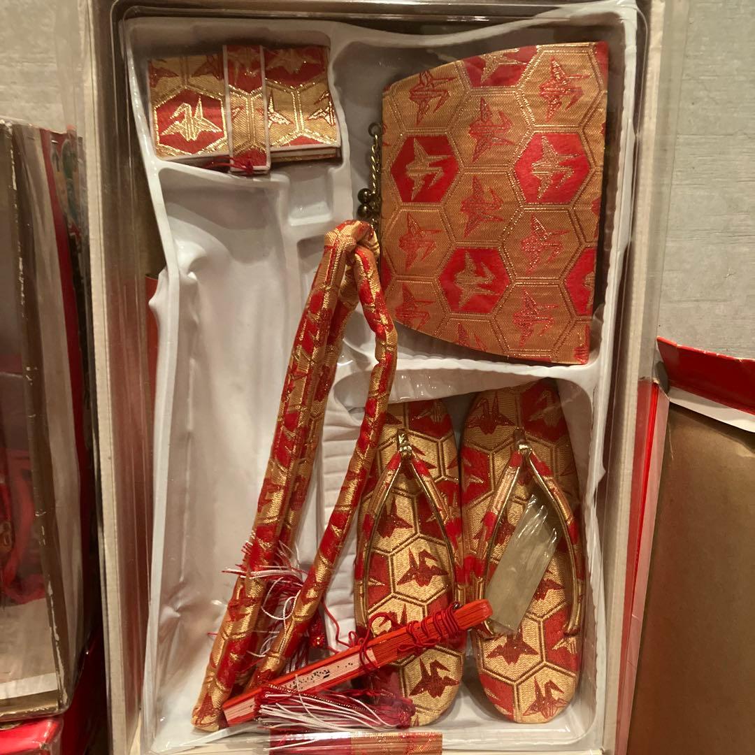 即日発送　七五三 帯　髪飾り 足袋　草履　まとめ売り　女の子　はこせこセット