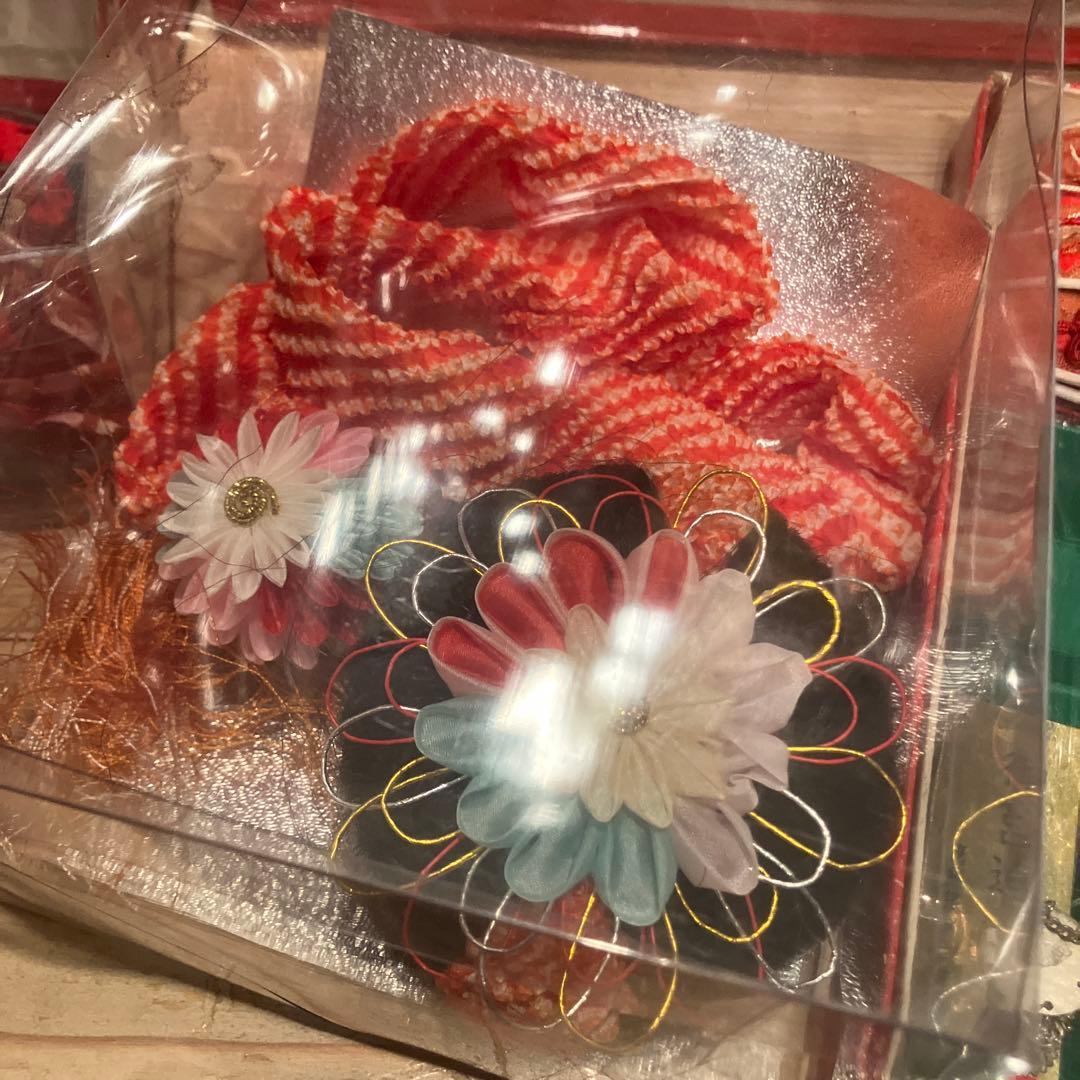 即日発送　七五三 帯　髪飾り 足袋　草履　まとめ売り　女の子　はこせこセット