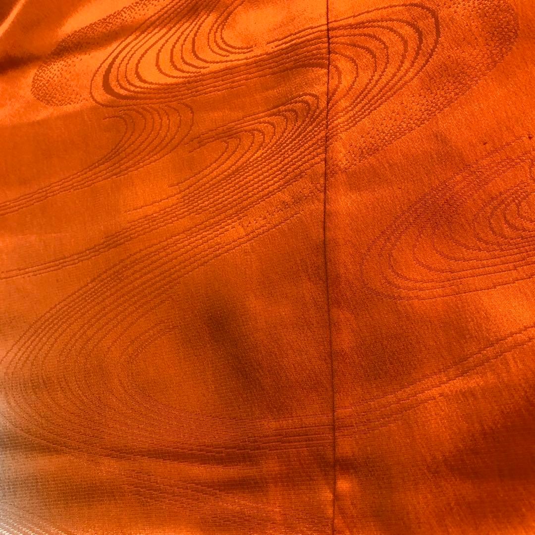 753 七五三　女の子7歳着物 長襦袢 オレンジ お仕立て 昭和レトロ